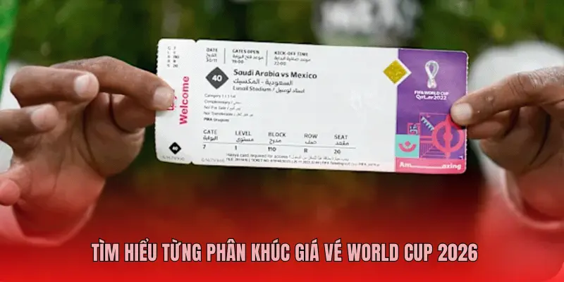 Tìm hiểu từng phân khúc giá vé World Cup 2026