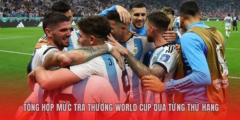 Tổng hợp mức trả thưởng World Cup qua từng thứ hạng